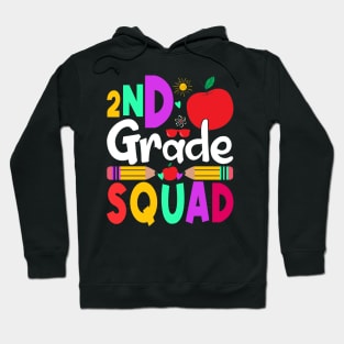 2nd Grade Squad Teachers Boys Girls Funny Back To School Hoodie